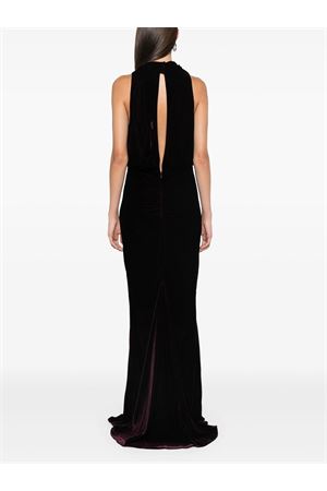 Rouge noir velvet maxi dress THE ANDAMANE | TM160138BTNP172ROUGENOIR